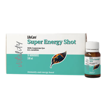 Super Energy Shot étrend-kiegészítő, Q10 koenzimmel és L-karnitinnel