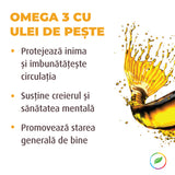 Ulei din ficat de cod, cu Omega 3, vitamina A și D
