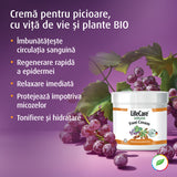 Cremă pentru picioare, cu viță de vie și plante BIO