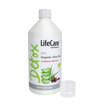 Supplément de jus d'aloe vera biologique avec arôme de canneberge