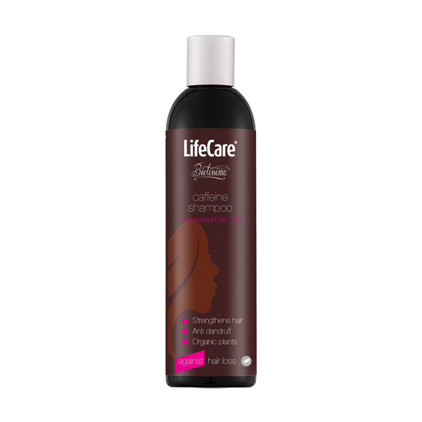 Shampoo against hair loss, caffeine and organic plants