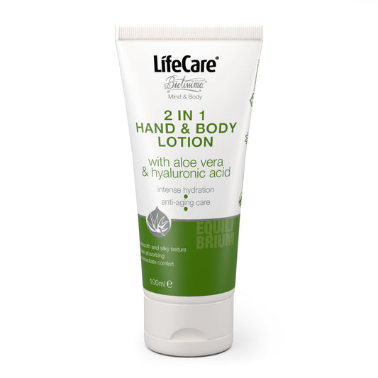 Loțiune 2 în 1 pentru mâini și corp, cu aloe vera BIO și acid hialuronic, EQUILIBRIUM 2048