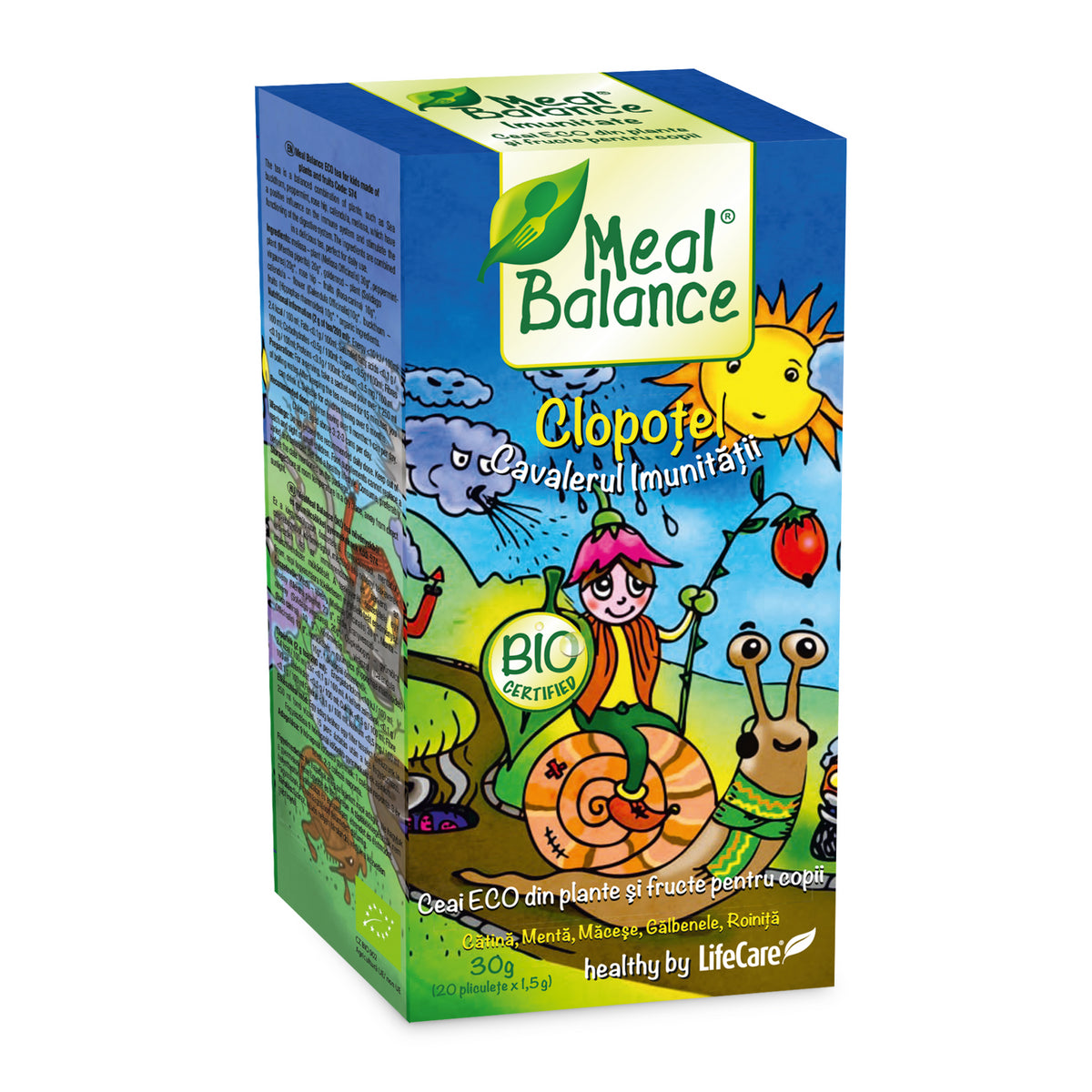 Ecological tea from herbs and fruit, for children