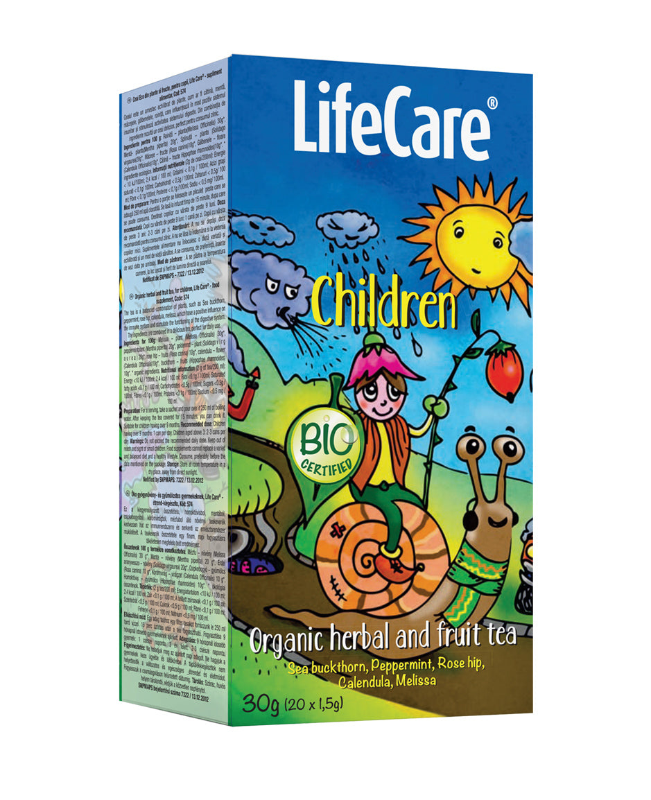 Tisane e frutta biologiche per bambini