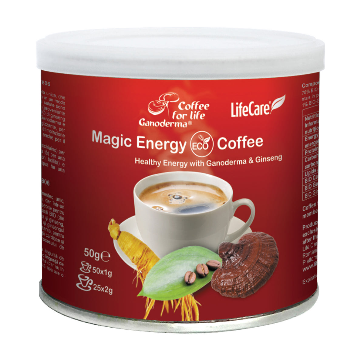 Magic Energy Eco Coffee, with Ganoderma and Ginseng