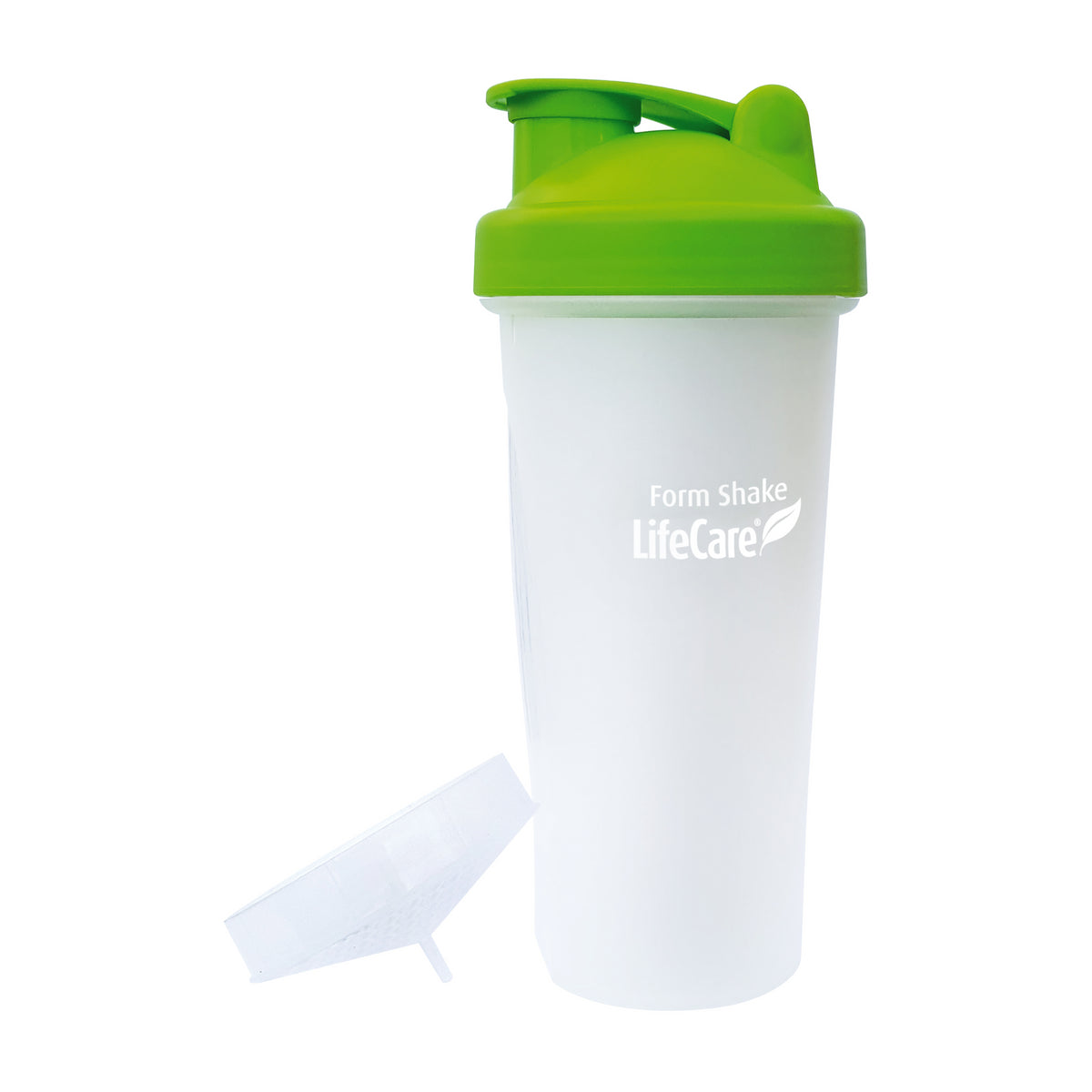 Shaker cu sită, alb cu verde, 700 ml