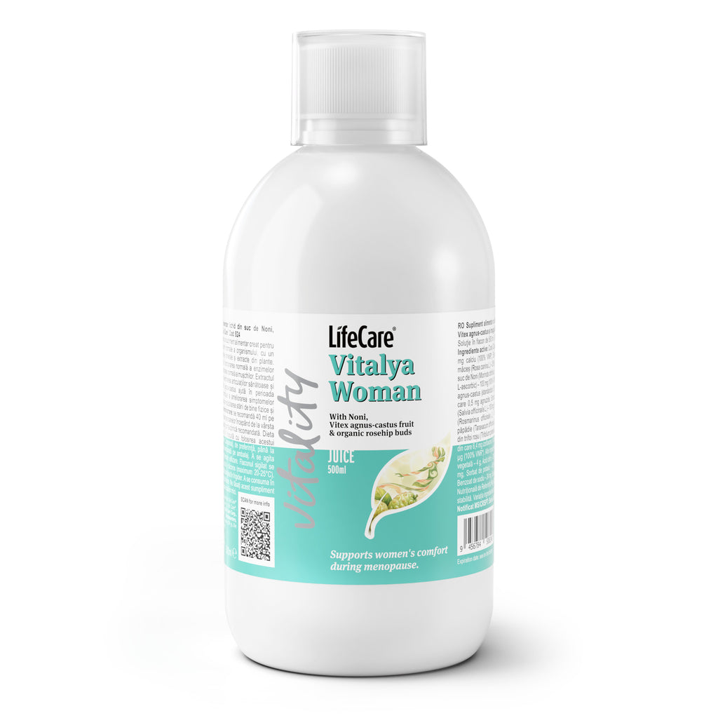 Supliment alimentar lichid din suc de Noni, Vitalya Woman – LIFE CARE