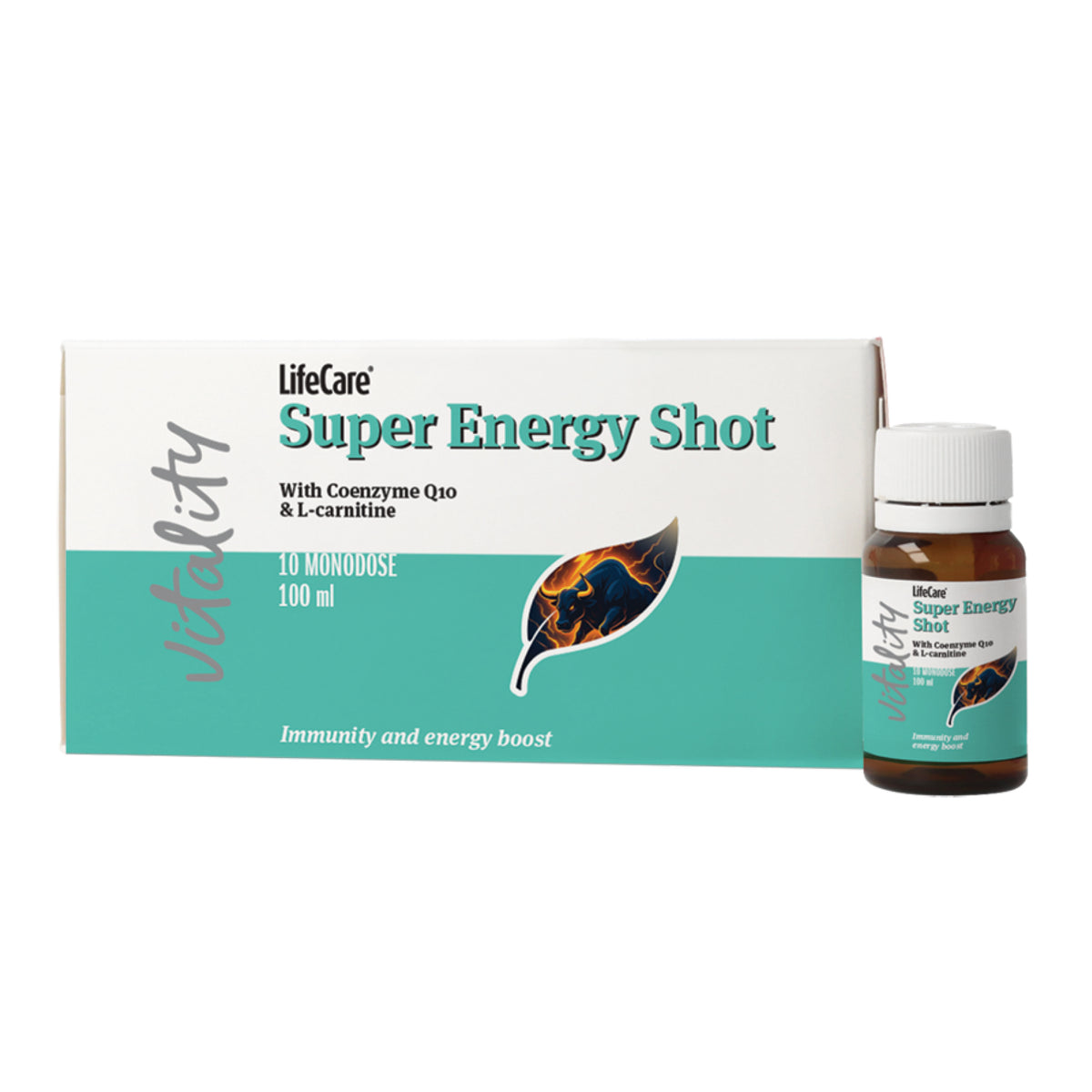 Supliment alimentar, Super Energy Shot, cu coenzima Q10 și L-carnitină