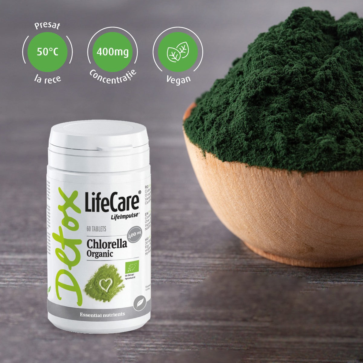 Chlorella Ecologică, susține sănătatea celulară