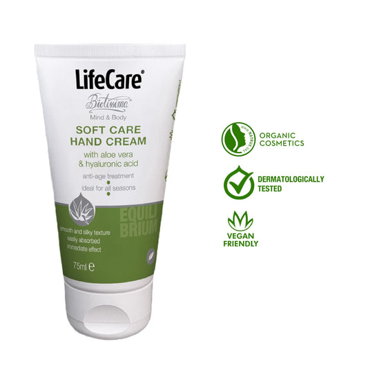 Cremă de mâini pentru îngrijire intensivă, cu aloe vera BIO și acid hialuronic, EQUILIBRIUM 1888