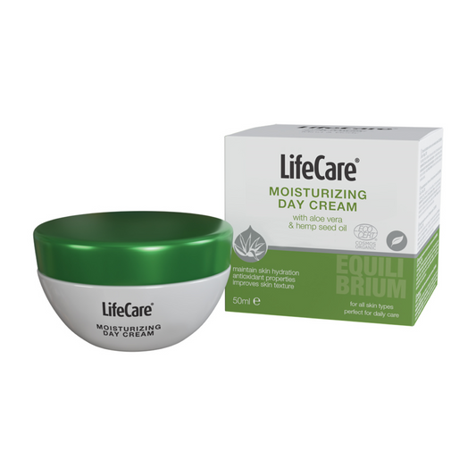 Cremă hidratantă de zi cu aloe vera și ulei din semințe de cânepă BIO, EQUILIBRIUM 1812
