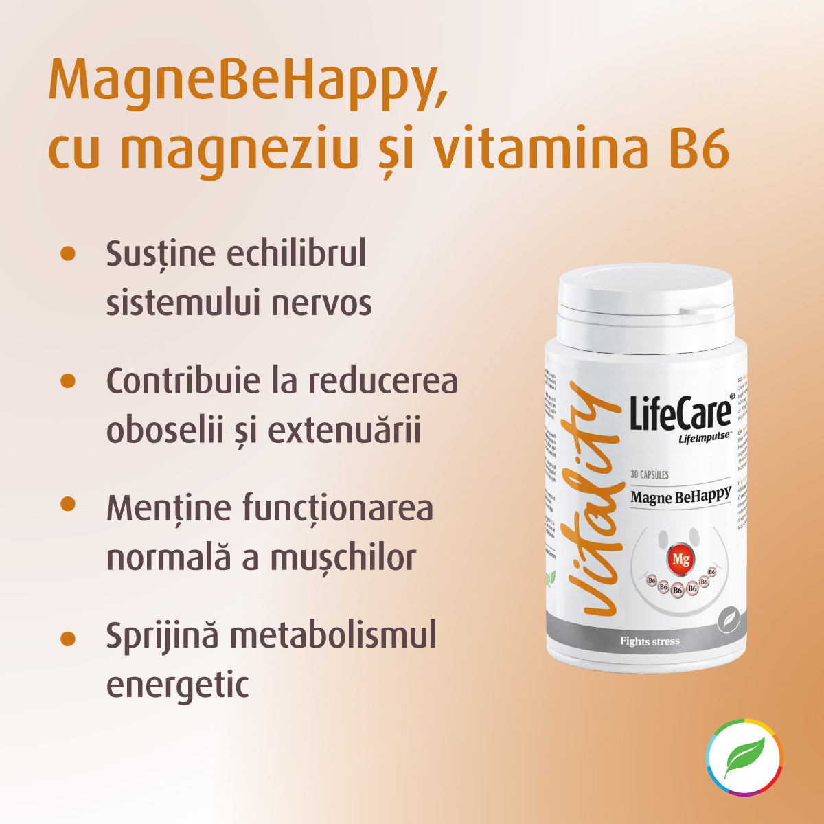 MagneBeHappy, cu magneziu și vitamina B6