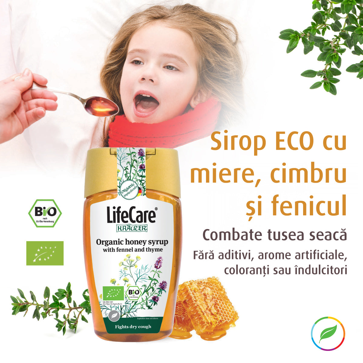 Sirop ECO, antitusiv, cu fenicul și cimbru