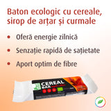 Baton Ecologic cu cereale, sirop de arțar și curmale