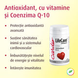 Coenzima Q-10, cu vitaminele C și E, efect antioxidant