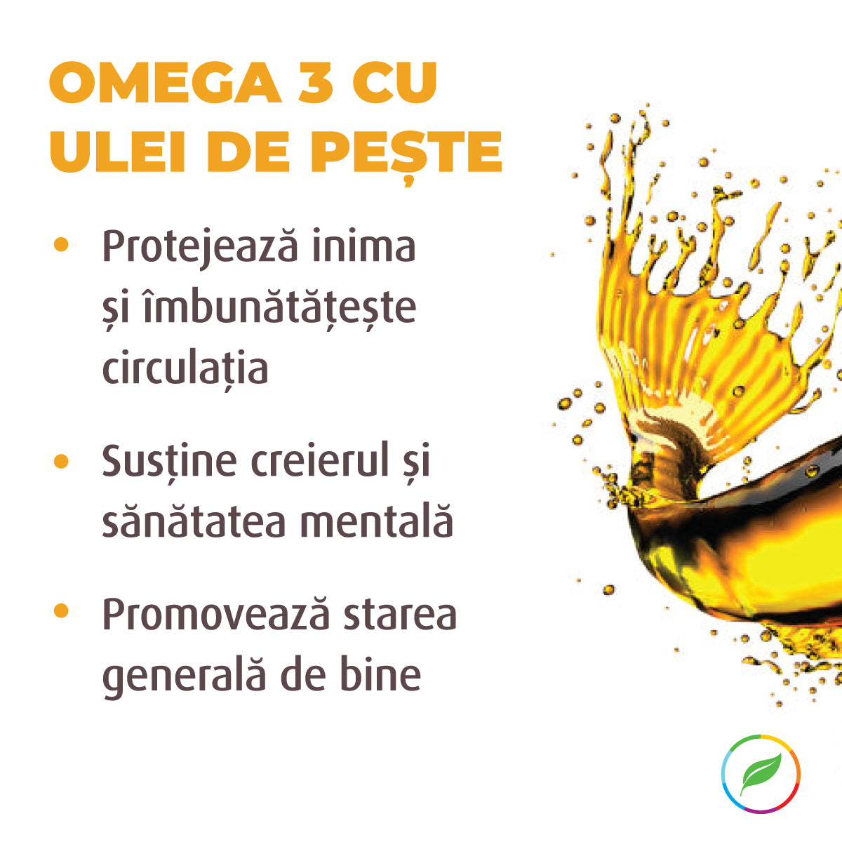 Ulei din ficat de cod, cu Omega 3, vitamina A și D