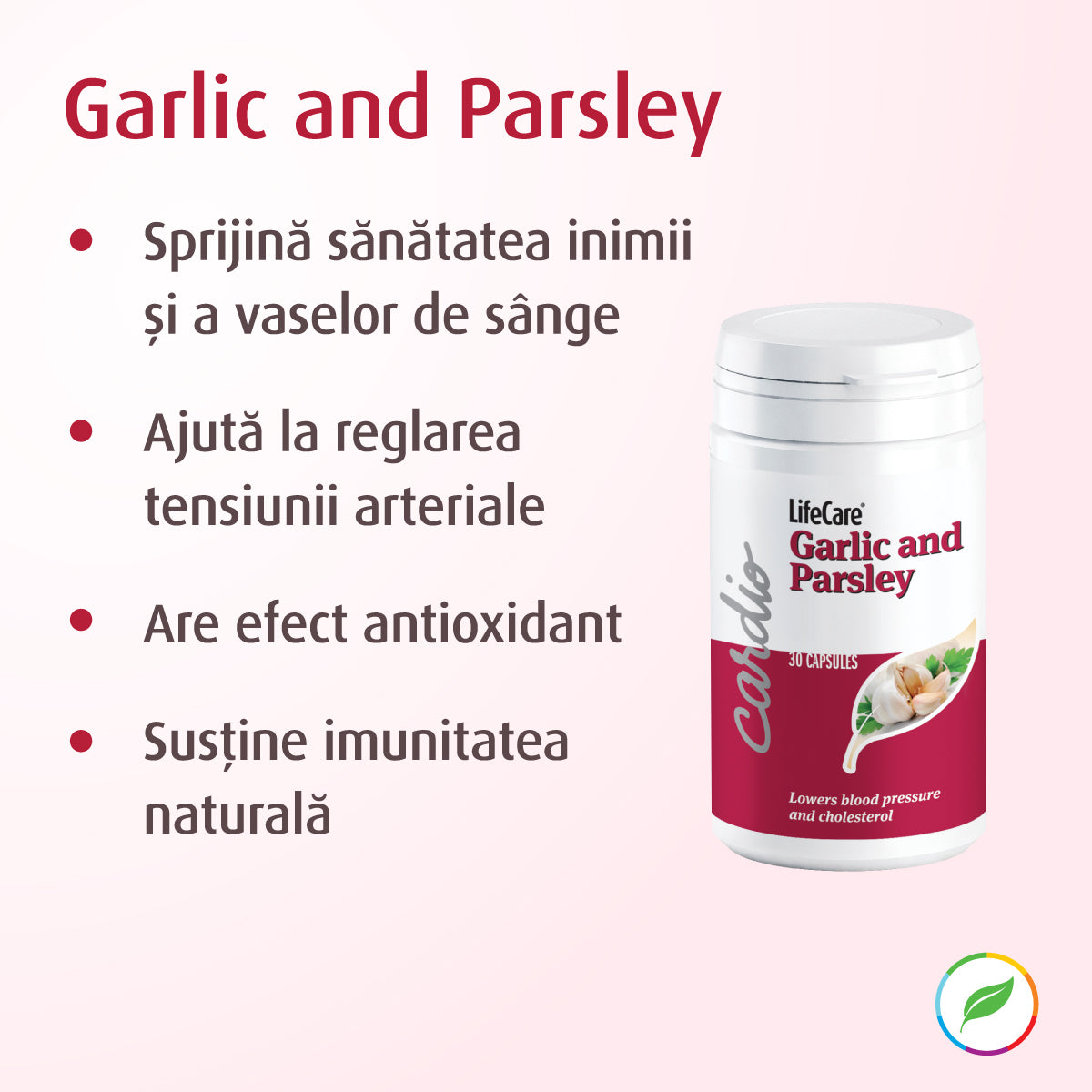 Garlic and Parsley, susține sănătatea cardiovasculară