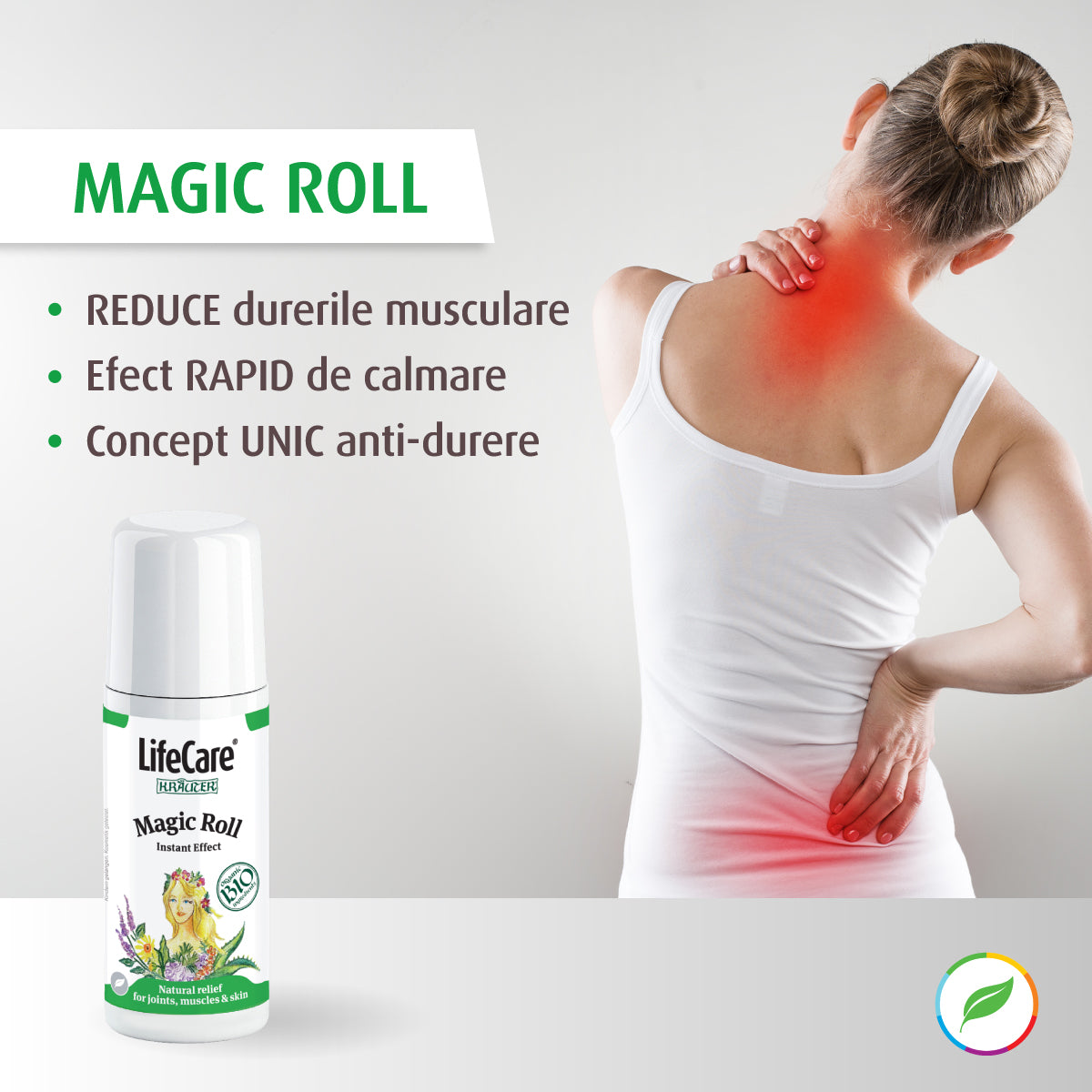 Magic Roll, cu plante BIO, pentru calmarea durerilor