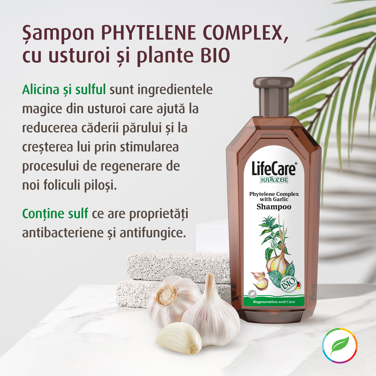 Șampon PHYTELENE COMPLEX, cu usturoi și plante BIO