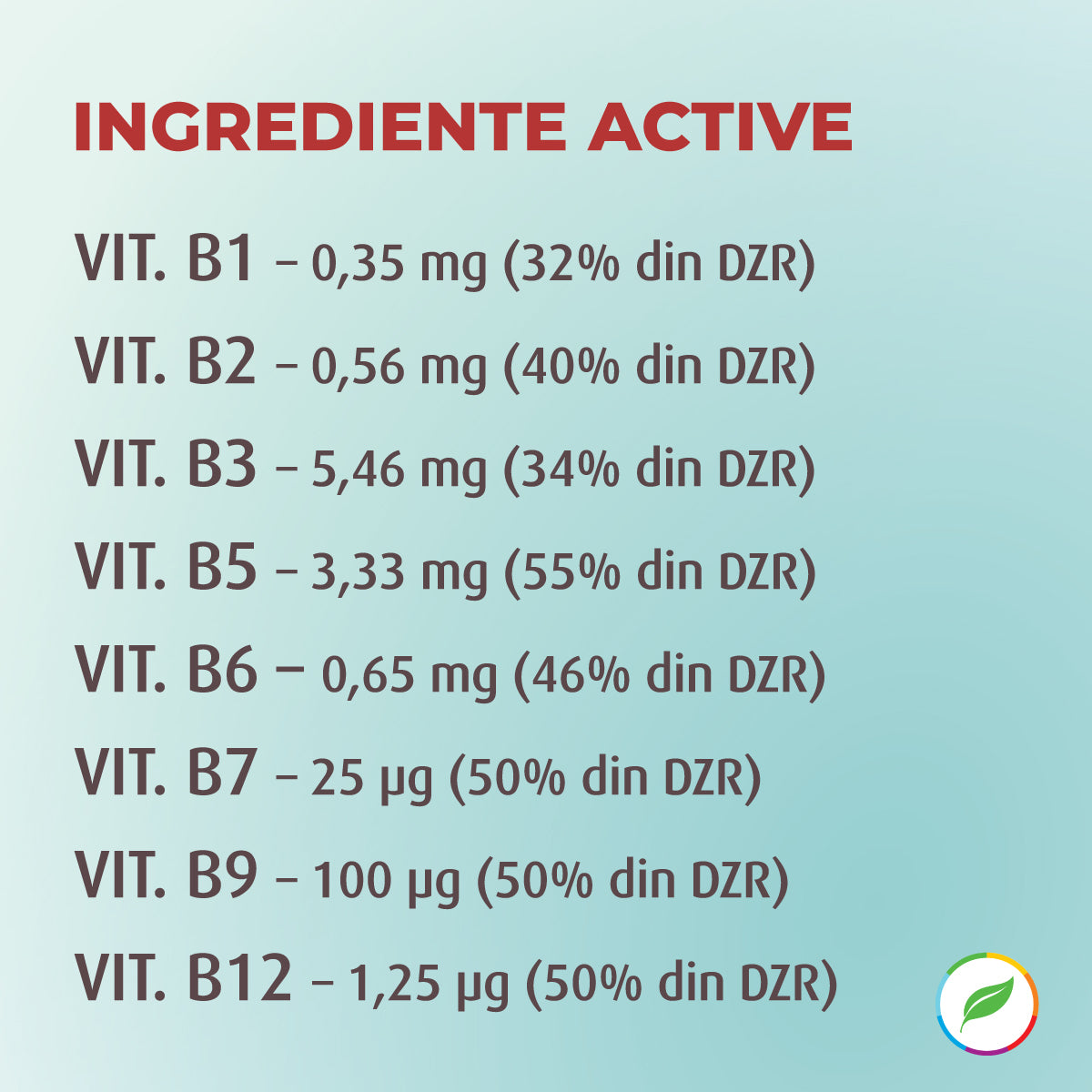 B Magnific, complex de vitamina B1, B2, B3, B5, B6, B12