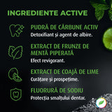 Pastă de dinți cu efect de albire, cu cărbune activ