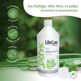 Detoxifying supplement, from ecological juice of aloe vera with pulp