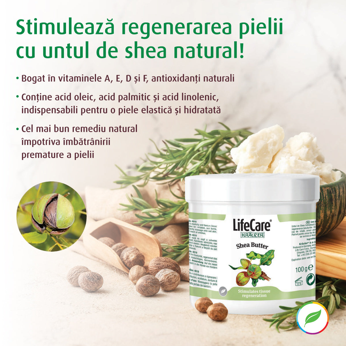 Unt de Shea, 100% natural pentru hidratare intensă