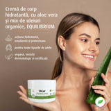 Cremă de corp hidratantă, cu aloe vera și mix de uleiuri organice, EQUILIBRIUM
