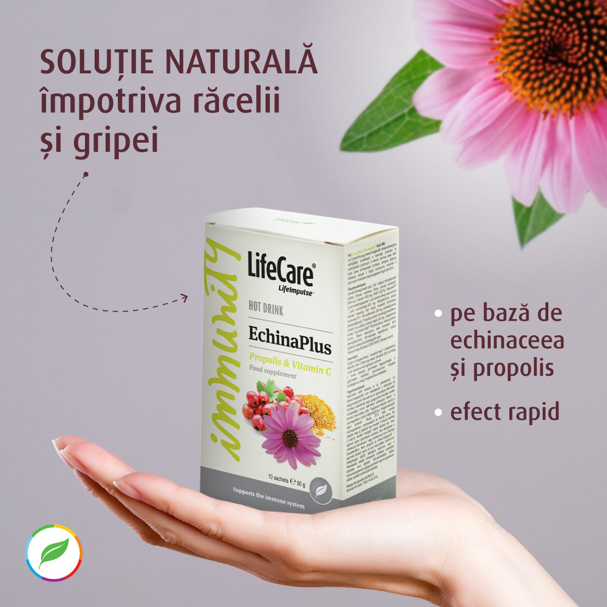 EchinaPlus cu echinacea, propolis și vitamina C
