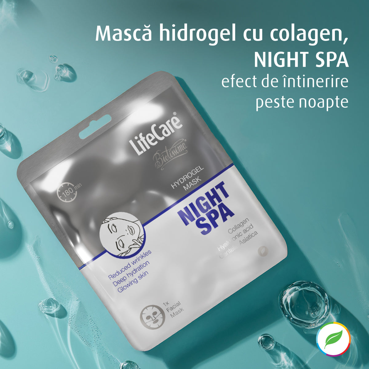 Masca hidrogel cu colagen, NIGHT SPA