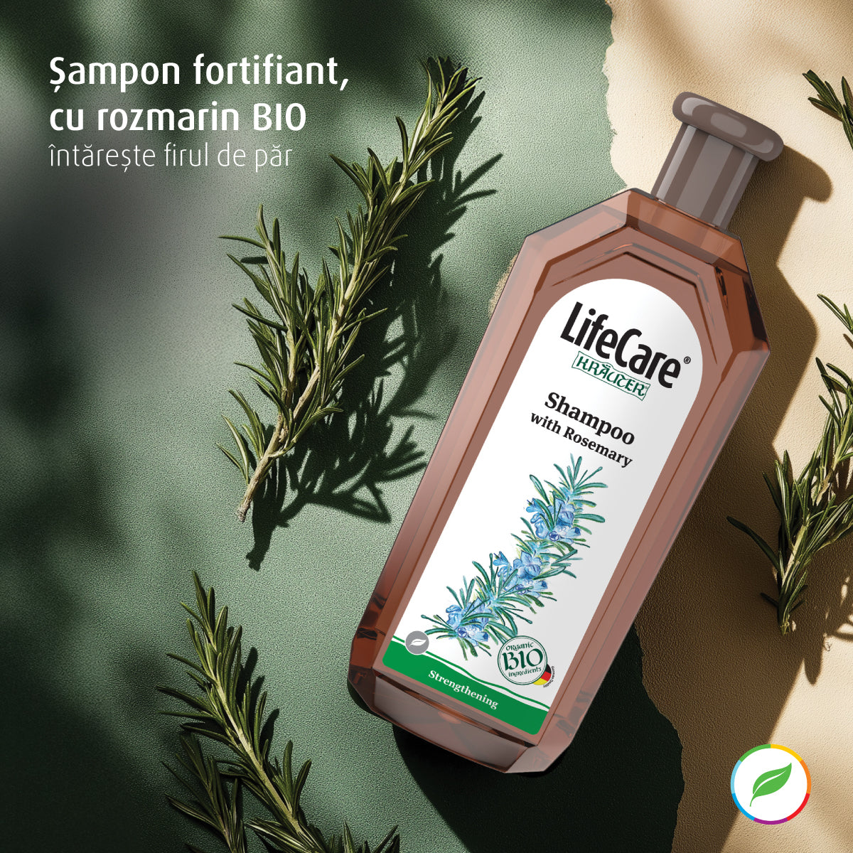 Șampon fortifiant, cu rozmarin BIO