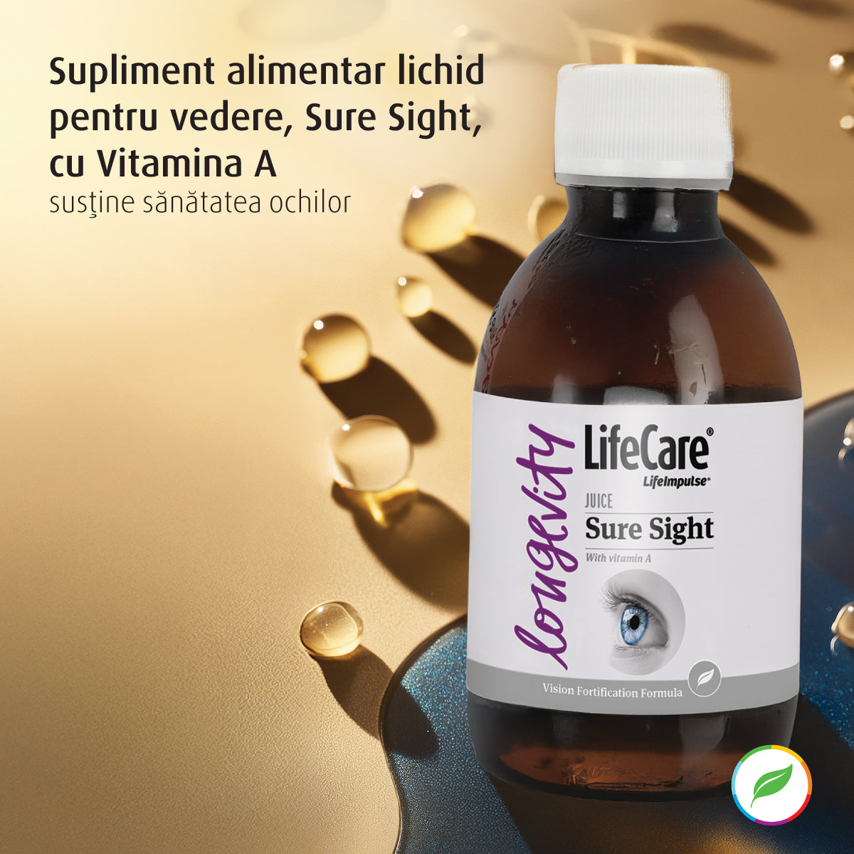 Sure Sight, cu Vitamina A, supliment alimentar lichid pentru vedere