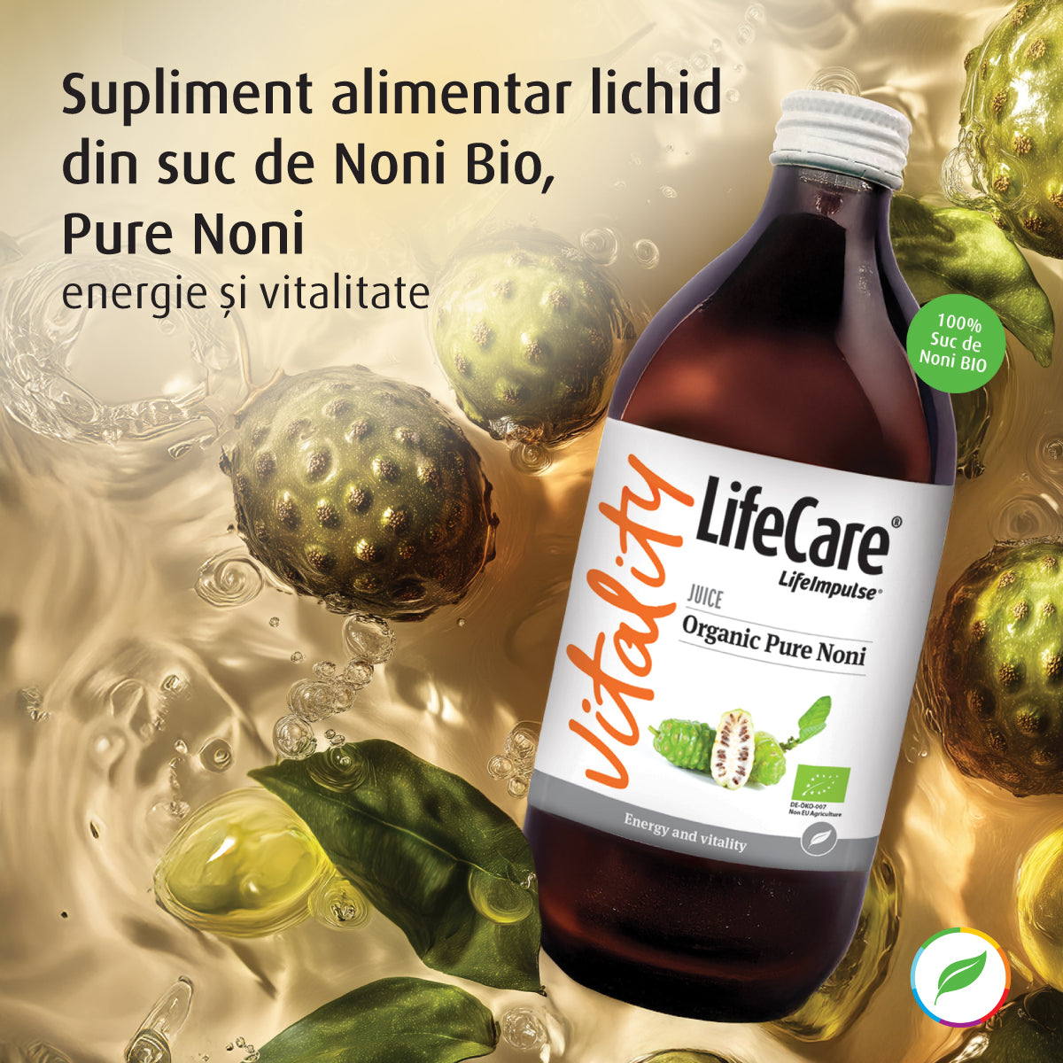 Pure Noni, supliment lichid din suc de Noni BIO