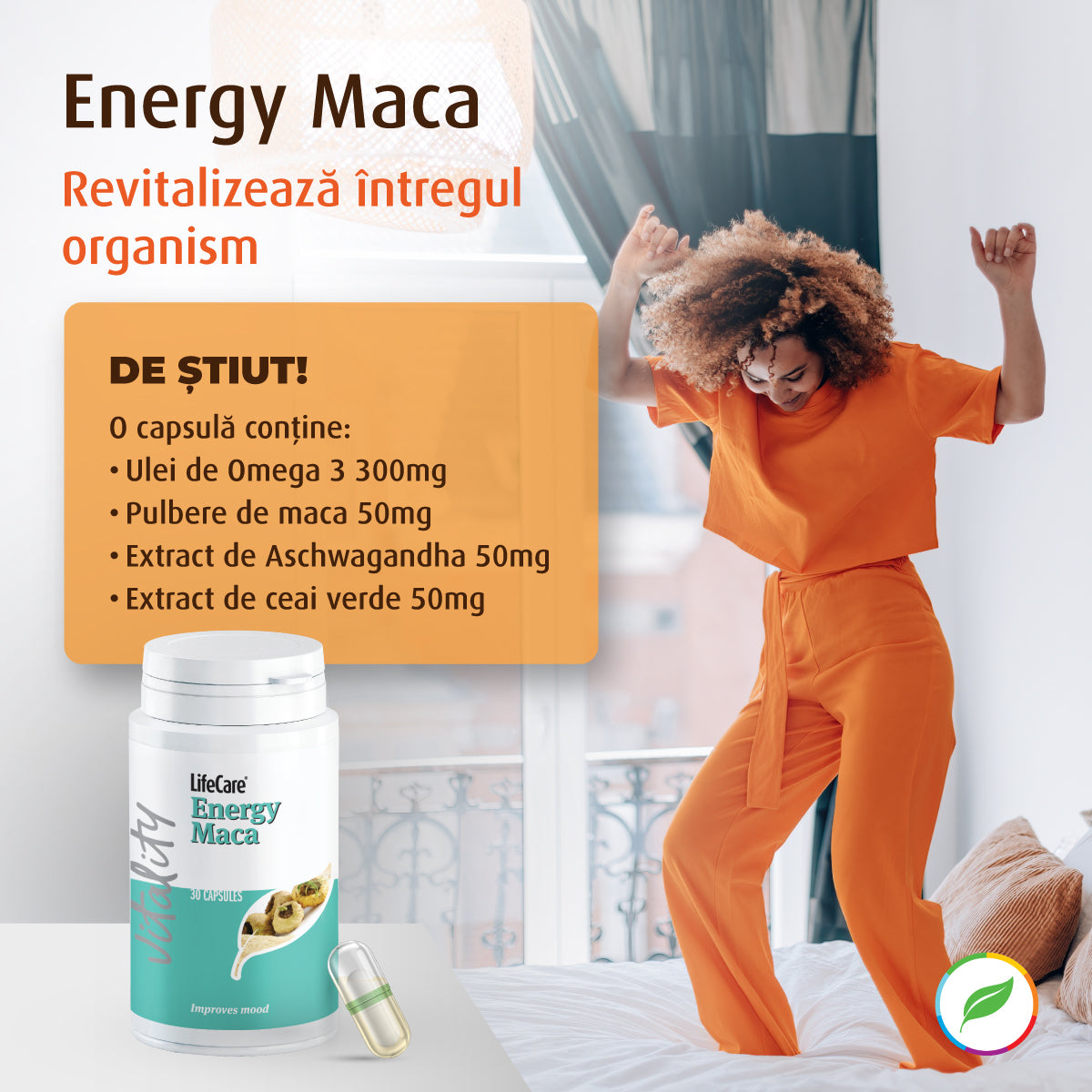 Energy Maca, cu Aschwagandha și Omega 3