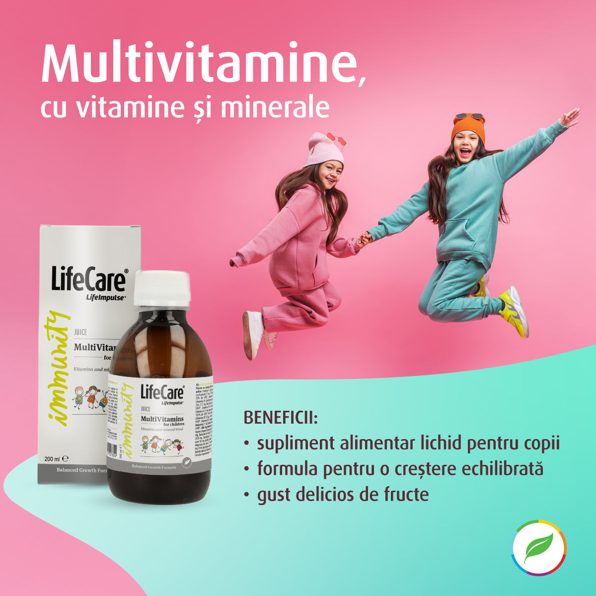 Supliment lichid pentru copii, MultiVitamine, cu vitamine și minerale