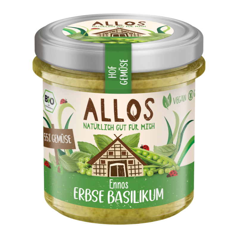 ECO Crema tartinabila vegan cu mazare si busuioc 135g