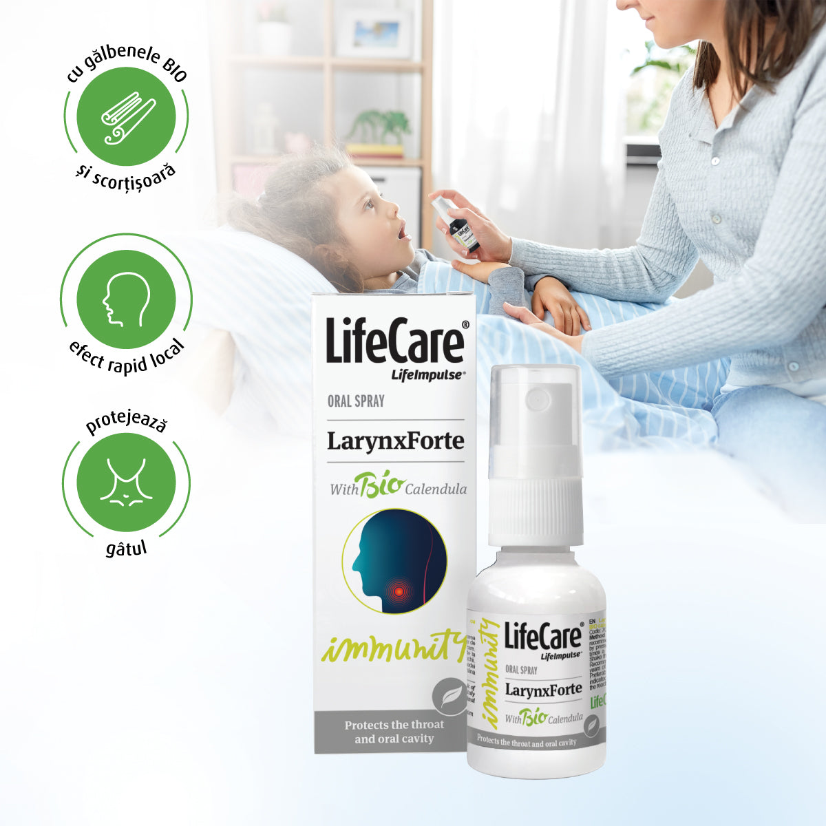Spray for the neck, LarynxForte, with bio yellows
