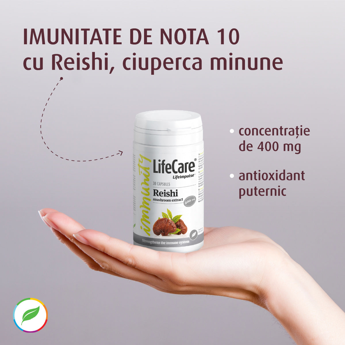 Extract de ciupercă Reishi, 400 mg
