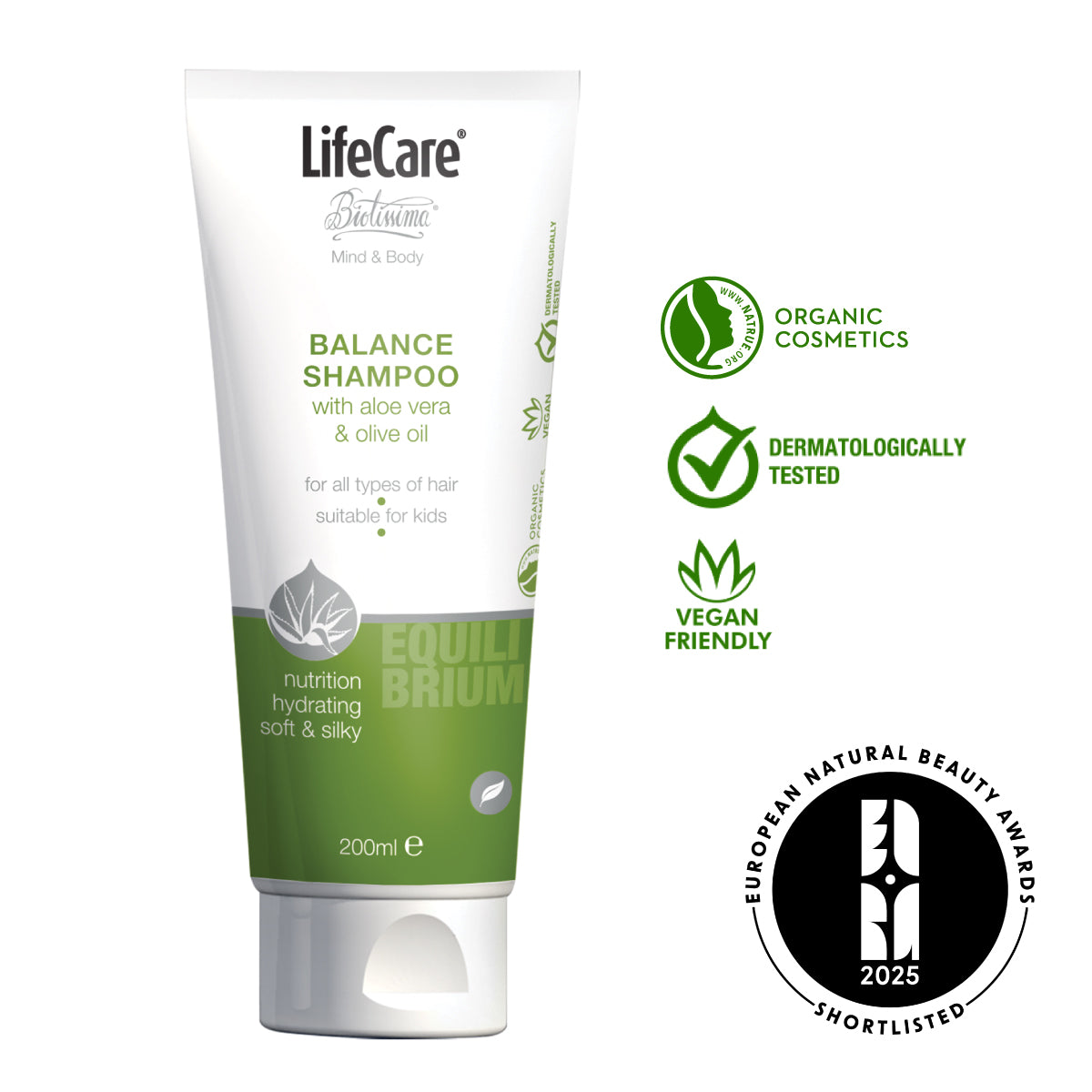 Șampon cu aloe vera și ulei de măsline BIO, EQUILIBRIUM