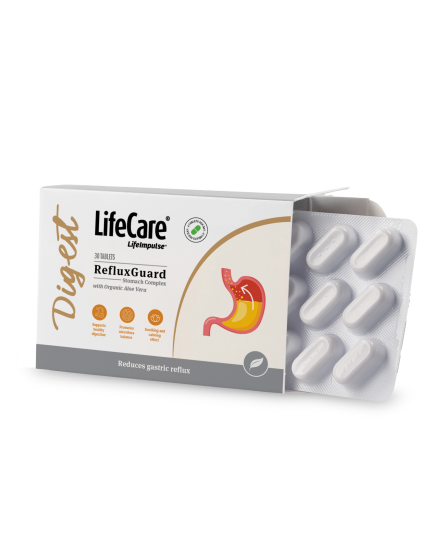 RefluxGuard, Complex pentru Stomac, Life Care® - reduce refluxul gastric