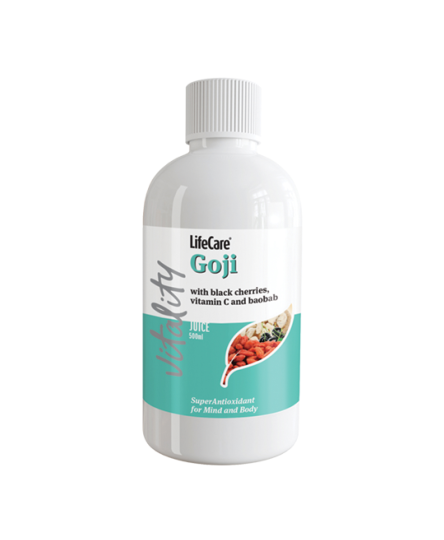 Supliment alimentar lichid cu Goji, cireșe negre și vitamina C, Life Care®