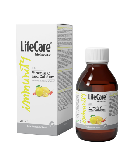 Supliment lichid cu vitamina C și Calciu, pentru sistemul imunitar, Life Care®