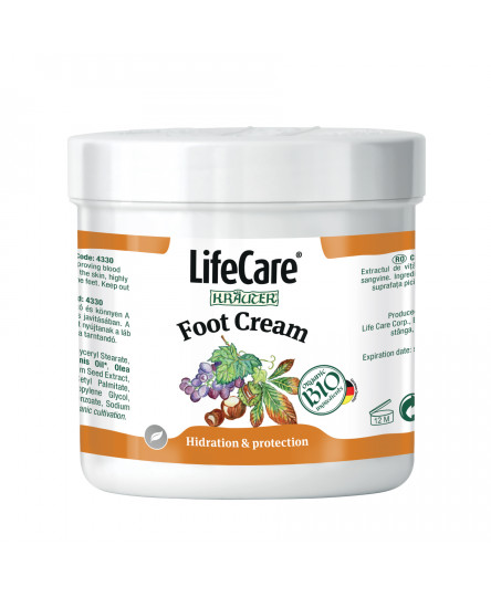 Crema pentru picioare, cu vita de vie si plante BIO, Life Care®